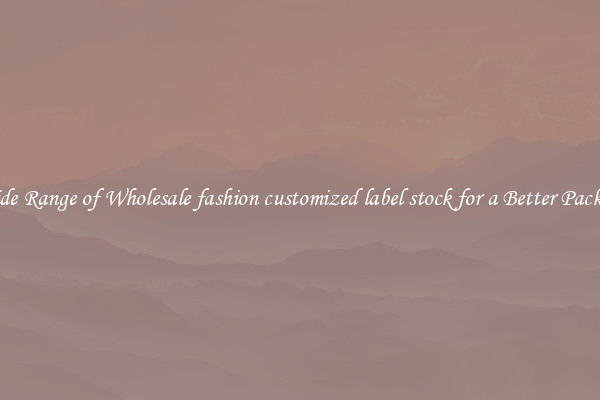 A Wide Range of Wholesale fashion customized label stock for a Better Packaging