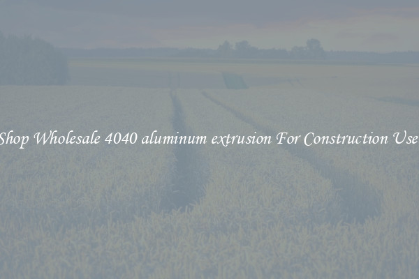 Shop Wholesale 4040 aluminum extrusion For Construction Uses