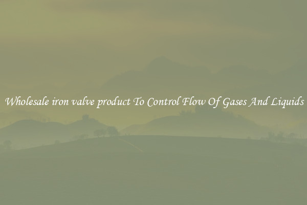 Wholesale iron valve product To Control Flow Of Gases And Liquids