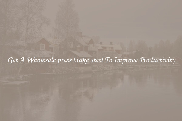 Get A Wholesale press brake steel To Improve Productivity