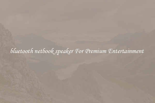 bluetooth netbook speaker For Premium Entertainment 