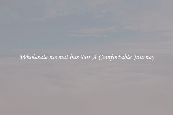 Wholesale normal bus For A Comfortable Journey