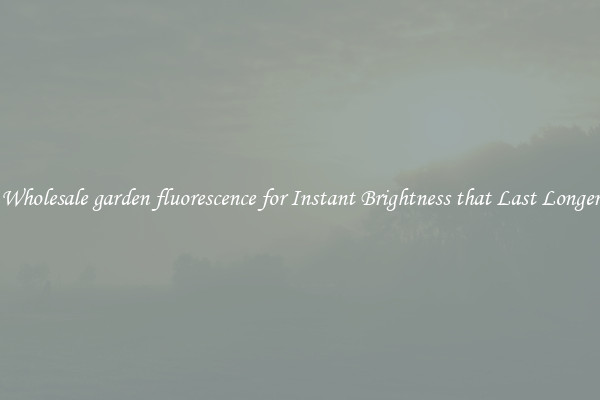 Wholesale garden fluorescence for Instant Brightness that Last Longer