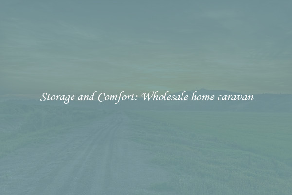 Storage and Comfort: Wholesale home caravan
