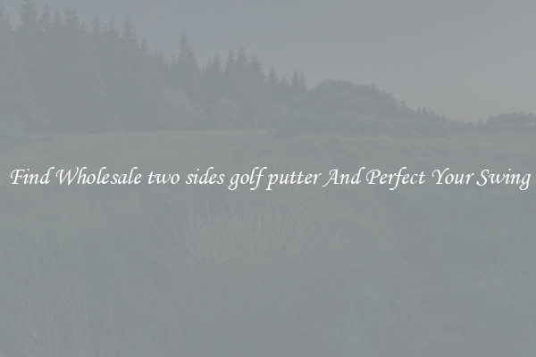 Find Wholesale two sides golf putter And Perfect Your Swing