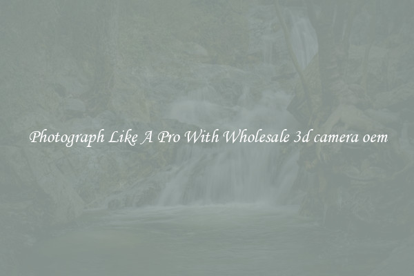 Photograph Like A Pro With Wholesale 3d camera oem