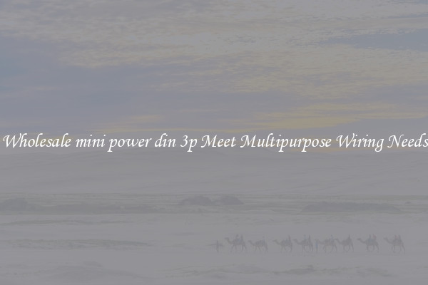 Wholesale mini power din 3p Meet Multipurpose Wiring Needs