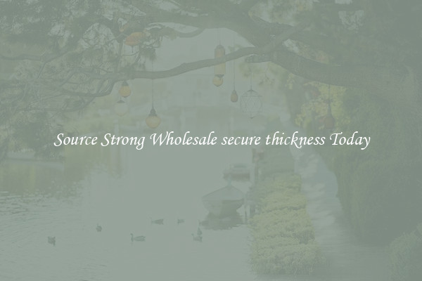 Source Strong Wholesale secure thickness Today